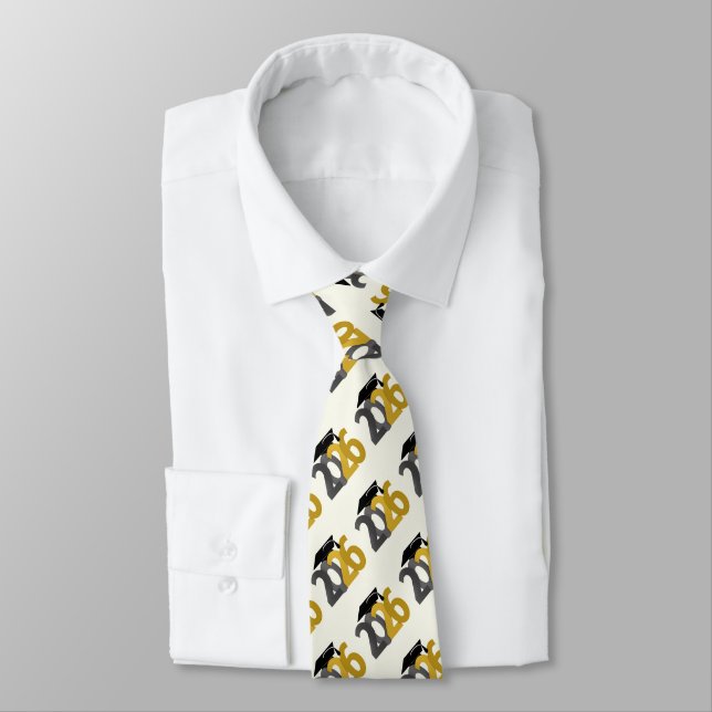 Cravate Promotion de la classe d'or et d'argent de 2026 (Attaché)