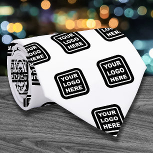 Cravate promotionnel du Motif de logo d'entreprise