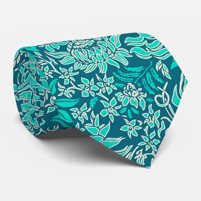 Cravate Protea hawaïen de matin de Kauai floral (Roulé)