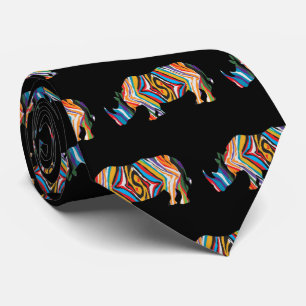 Cravate Psychedelic Rhinoceros