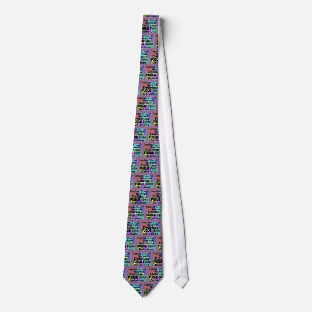 Cravate Psychologue Mens Necktie Conception "Terminologie" (Devant)