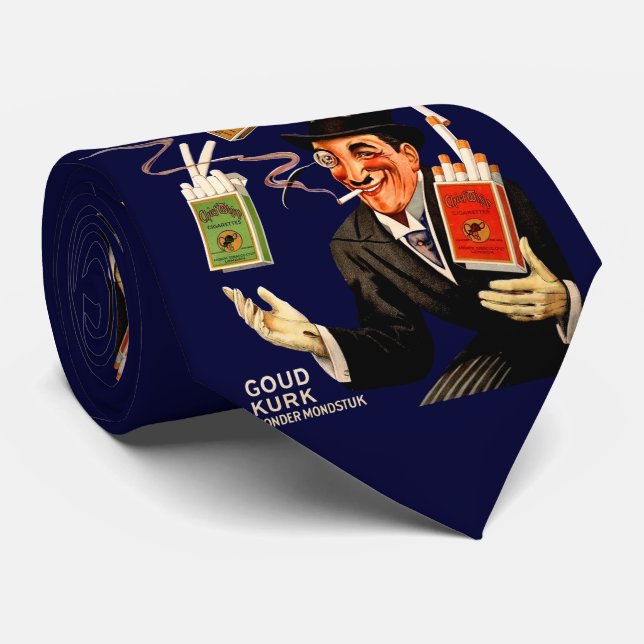 Cravate Publicité pour cigarettes Chief Whip des années 19 (Roulé)