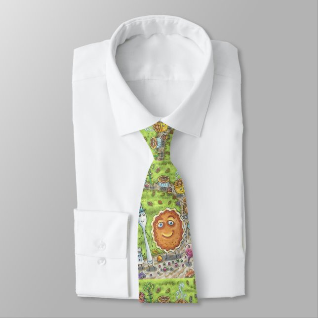 CRAVATE PUMPKIN PIE FRIENDS, THANKSGIVING PARADE NECK TIE (Attaché)