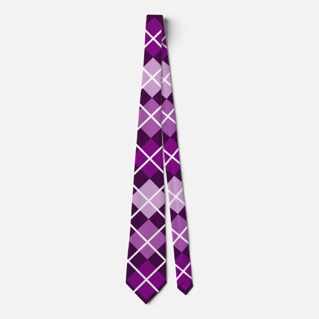 Cravate Purple Argyle Tie (Devant)