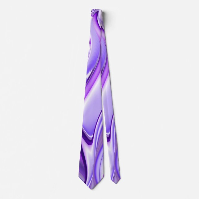 Cravate Purple Dream, Imaginaire Abstrait Rainbow-Art (Devant)