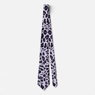Cravate Purple leopard print