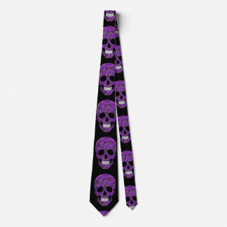 Cravate Purple Skull