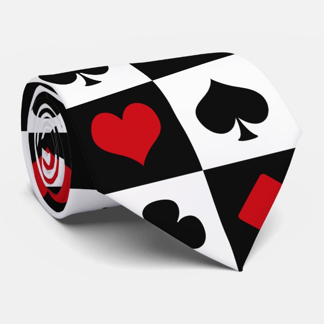 Cravate Quatre combinaisons de cartes (Roulé)