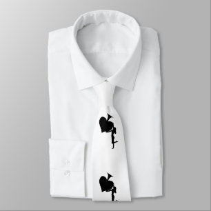 Cravate Queen of Spades tenant un tonnerre d'As noir