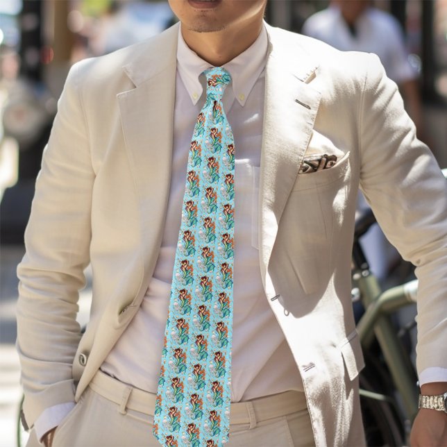 Cravate Queue Turquoise de sirène d'Imaginaire (Créateur téléchargé)