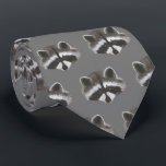 Cravate Raccoon<br><div class="desc">Une peinture acrylique du visage d'un raton laveur orne cette cravate !</div>