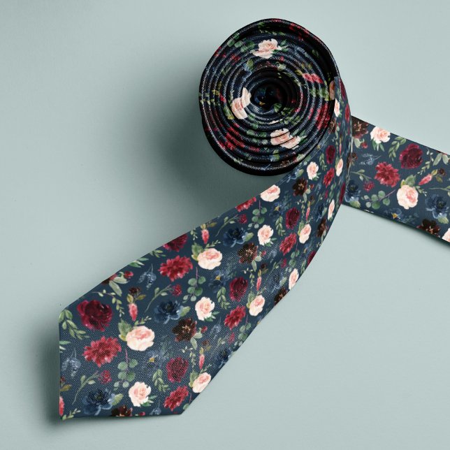Cravate Radiant Bloom | Motif Floral (Créateur téléchargé)