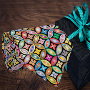 Cravate Rainbow Floral Motif géométrique élégant moderne