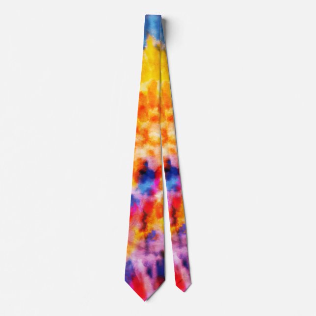 Cravate *~* Rainbow Psychodelic rétro Hipster Tie Dye Crav (Devant)