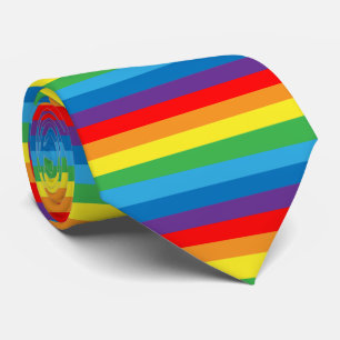Cravate Rainbow Stripes Motif LGBTQ