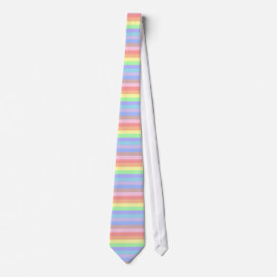 Cravate Rainbow Stripes Pastel Colors