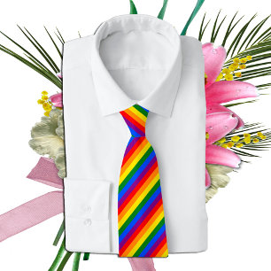 Cravate Rainbow Stripes Tie & Pride Rainbow Flag / LGBT