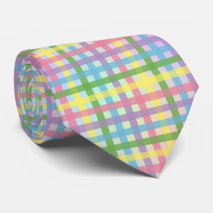 Cravate Rainbow Tartan Stripe Tie