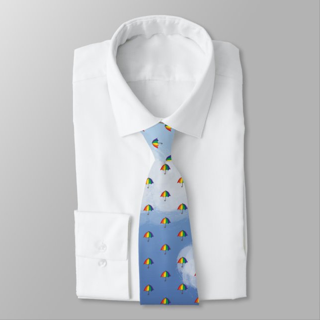 Cravate Rainbow Umbrella Neck Tie (Attaché)