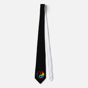 Cravate Rainbow Yin Yang