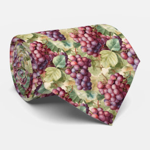 Cravate raisins carrelés cool fruits motifs