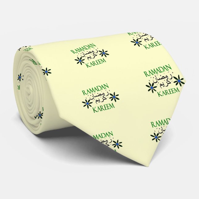 Cravate Ramadan Kareem islamique (Roulé)
