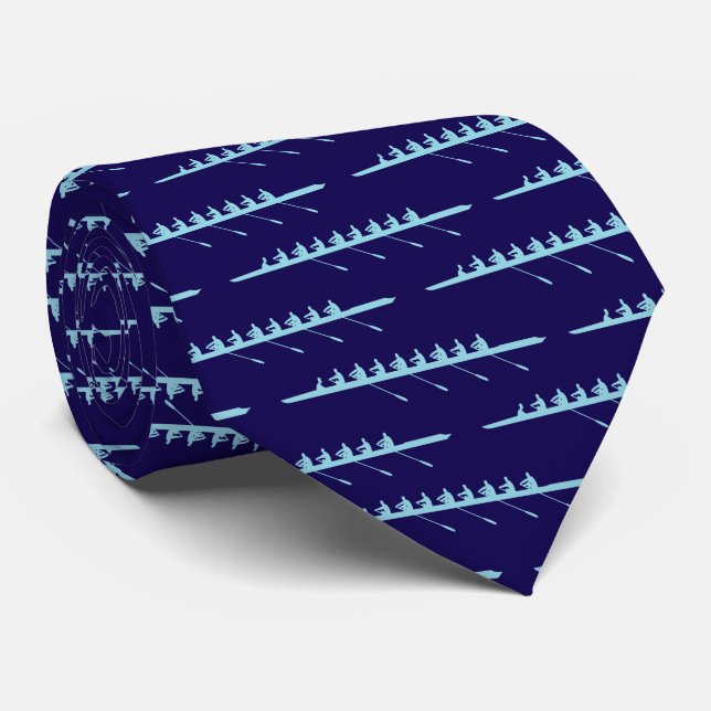 Cravate Rameurs à l'aviron DIY Couleurs 8 Équipe Équipe Bl (Roulé)