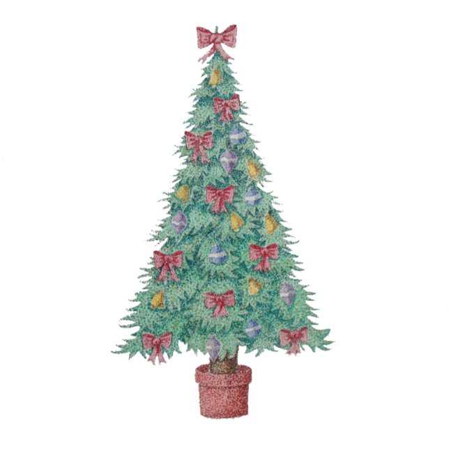 Cravate rangées de petits arbres de noël aux cloches rouge (Créateur téléchargé)