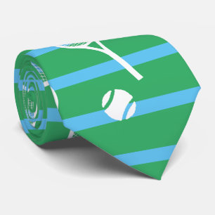 Cravate Raquettes de tennis blanc cool Motif Grandes verte