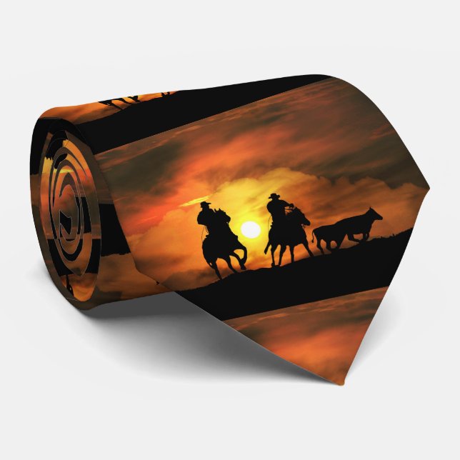 Cravate Rassembler les cowboys et les Steers (Roulé)