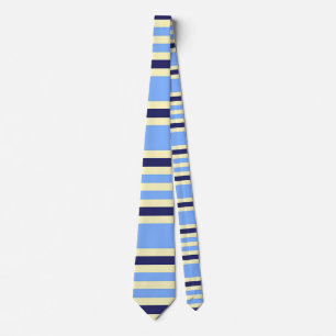 CRAVATE RAYÉES BLEU NAVY ET BLEU CIEL