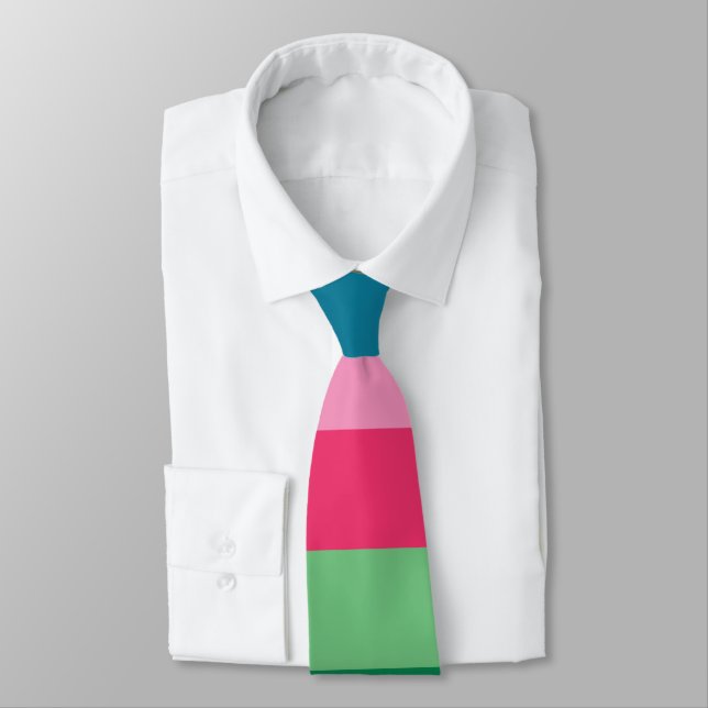 Cravate Rayures Colorées (Attaché)
