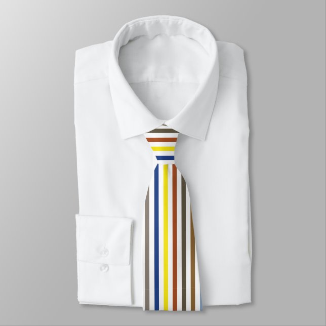 Cravate Rayures Colorées d'Été (Attaché)