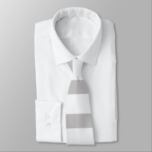 Cravate Rayures de bonbon modernes gris blanc
