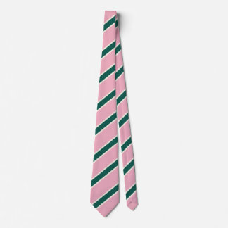 Cravate Rayures de bonbon rose et vert
