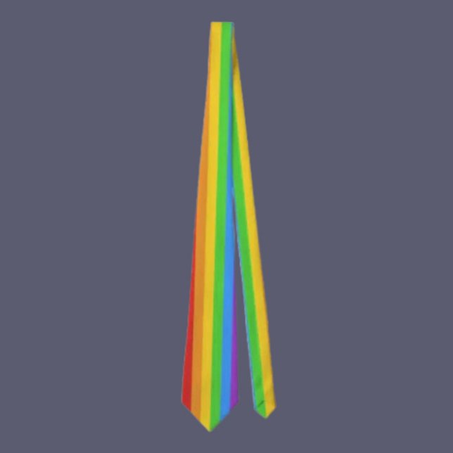Cravate Rayures de fierté : Drapeau arc-en-ciel vertical (Créateur téléchargé)