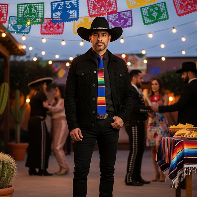 Cravate rayures de sarape colorées (Créateur téléchargé)