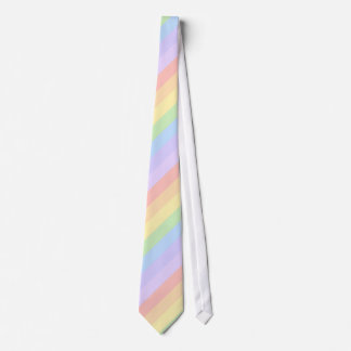 Cravate Rayures en pastel d'arc-en-ciel
