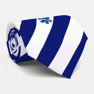 Cravate Rayures faites sur commande de marine d'initiales