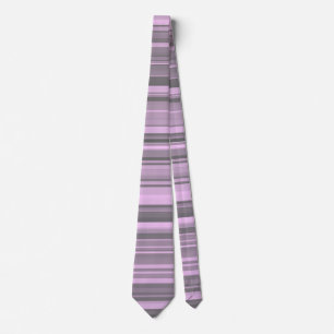 Cravate Rayures Gris Violet