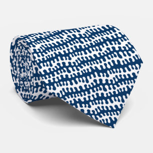 Cravate Rayures horizontales organiques - Style indigo