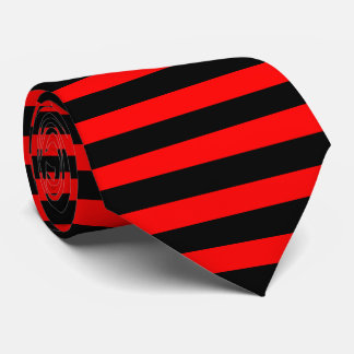 Cravate rayures noir et rouge