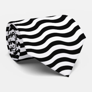 Cravate Rayures noires et blanches