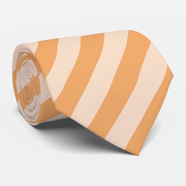 Cravate Rayures orange (Roulé)