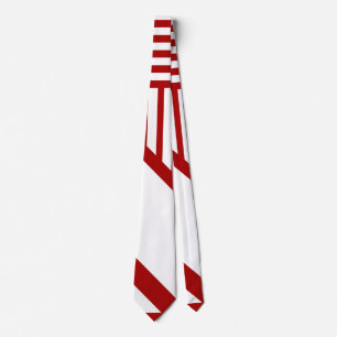 Cravate Rayures triangulaires en rouge et blanc
