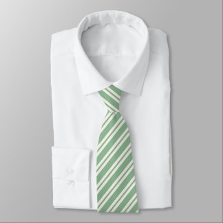 Cravate Rayures vertes & blanches modernes
