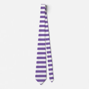 Cravate Rayures verticales classiques violettes et blanche