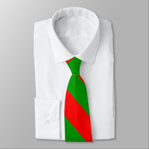 Cravate Red and Green Broad University Stripe Tie
