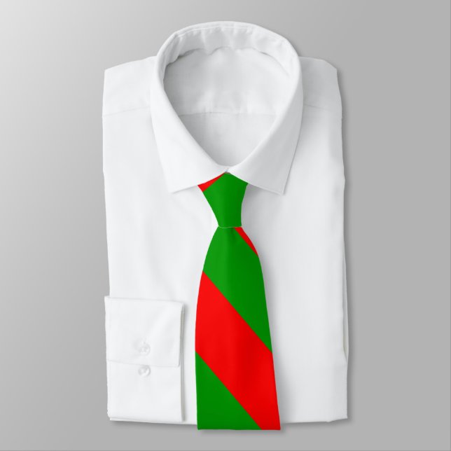 Cravate Red and Green Broad University Stripe Tie (Attaché)
