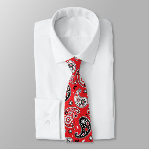 Cravate Red Bandana Paisley Pays élégant Ouest